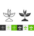 sprout simple black line icon vector image