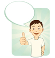 thumbs up man vector image vector image