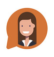 avatar businesswoman or manager social icon vector image