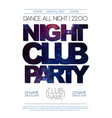 disco night club poster on open space background vector image