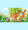 forest animals in nature for kids vector image vector image