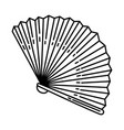 Female hand with open fan Royalty Free Vector Image