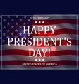 happy presidents day poster invitation card vector image