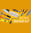 repair home construction building toolbox tools vector image