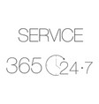 customer service 365-7-24 vector image