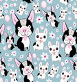funny dog pattern vector image
