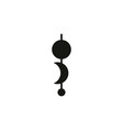 moon icon black icon celestial vector image vector image