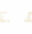 peony flowers golden line background vector image