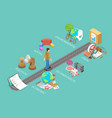 3d isometric flat conceptual vector image vector image