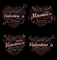 happy valentine s day vintage vector image