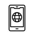 mobile internet icon vector image