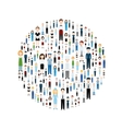 people with profession in circle vector image