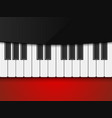 piano on red background vector image vector image