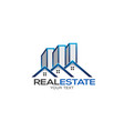 real estate houses and high rise logo vector image vector image