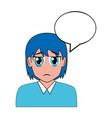anime girls talking vector image