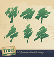 tree silhouettes vector image vector image