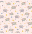 watercolor sheep pattern vector image vector image