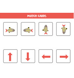 Left right up or down spatial orientation Vector Image