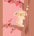 happy valentines day with koala bear in love vector image vector image