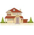icon of a luxury cottage isolated eps10 vector image
