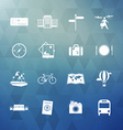 travel and vacation icons set vector image