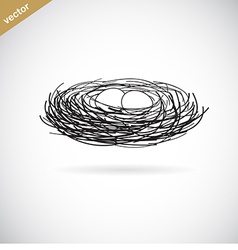 Birds nest Royalty Free Vector Image - VectorStock