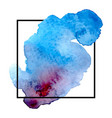 blue watercolor stain vector image vector image