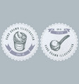 monochrome labels design with ice vector image