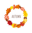 autumn wreath vector image