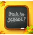 back to school autumn chalkboard card vector image