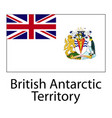 british antarctic territory national flag vector image