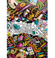artist hand drawn doodle banner cartoon detailed vector image vector image