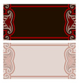 oriental pattern in red and black colors vector image vector image