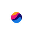 abstract circle wave logo icon vector image vector image