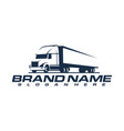 trucking logo template vector image vector image