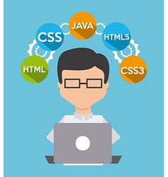 Program coding website Royalty Free Vector Image