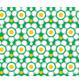 retro geometric pattern seamless white chamomile vector image vector image