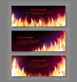 fire flame banner vector image
