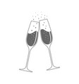 glasses champagne vector image