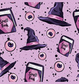 occult seamless pattern with halloween objects vector image vector image