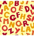 seamless pattern with cartoon letters vector image vector image