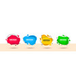 set abstract liquid shape banners vector image