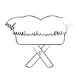 cradle of straw isolated icon vector image vector image
