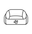 pet bed linear icon vector image