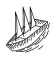 sail boat nice icon doodle hand drawn or outline vector image vector image