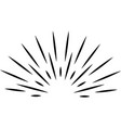 vintage sunshine logo radial rays sun beam vector image