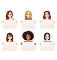 women wit board vector image vector image