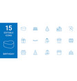 birthday icons vector image vector image