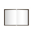 open book with cover blank page book template vector image vector image