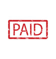paid rubber stamp vector image